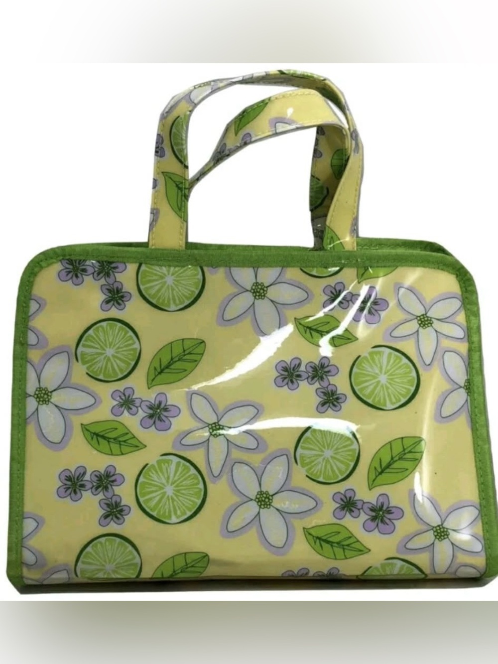 Brand New Sealed 2006 Avon Limes & Flowers Cosmetics Travel Bag